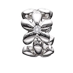 STORY sølv charms - Blomsterled med zirkonia